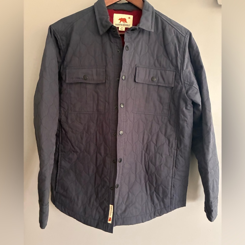 Matinique Men's Navy Quilted Shirt Jacket